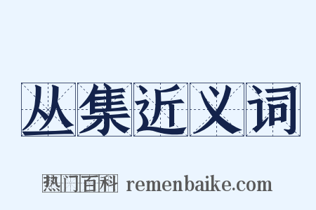 丛集近义词是什么意思的图片